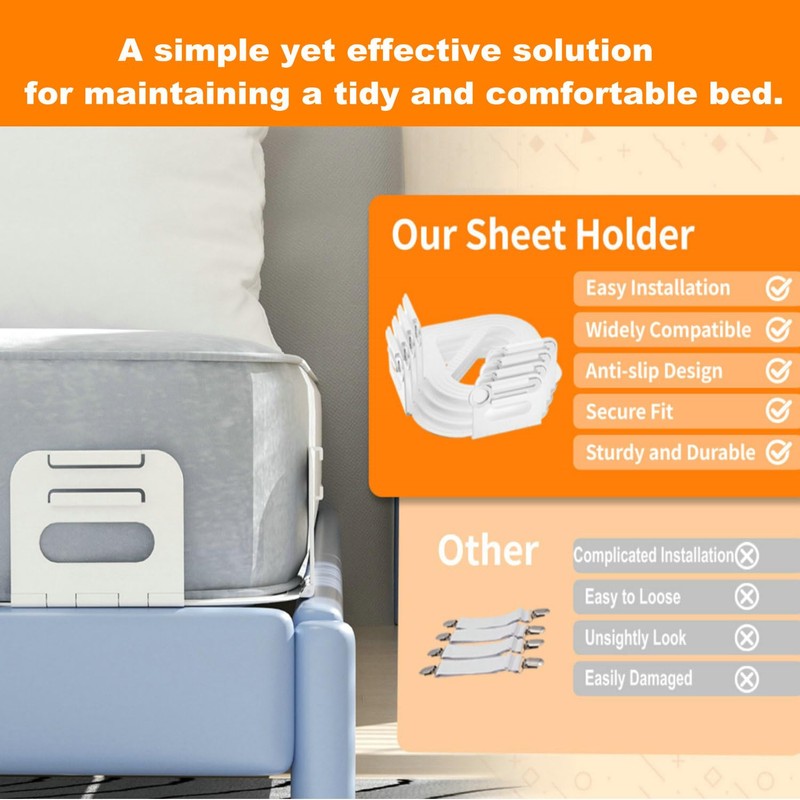 ARAINY Lock Sheet Holder Set, 2025 New Update Heavy Duty
