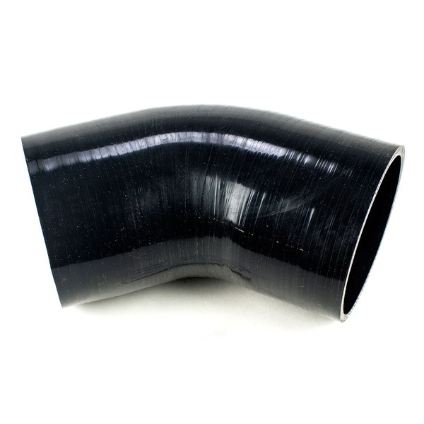 Squirrelly 3.5" Inch Elbow Silicone Black Coupler 3 Layers of