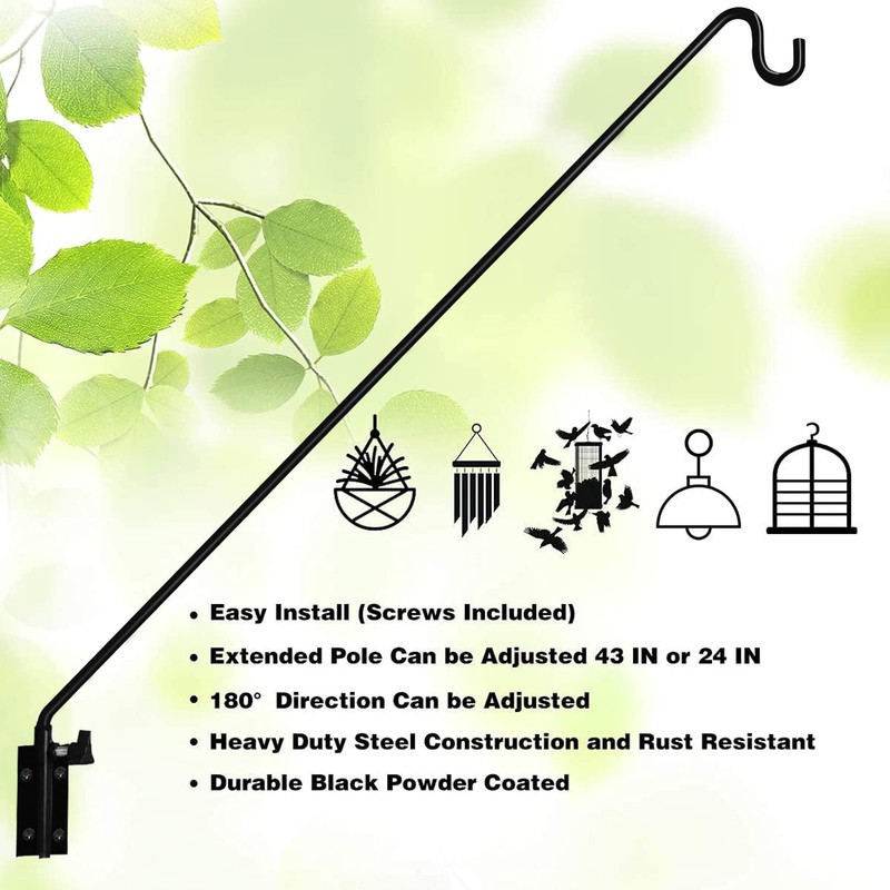 MIXXIDEA 2 Packs Heavy Duty Extended Reach Wall Mounted Deck