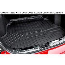 Civic Sedan Cargo Mat - Compatible with 2016-2021 Models，All Weather Rear Cargo Liners Trunk Tray Floor mats，3D Tech Modeling Waterproof Durable Odorless TPO Accessories, No 2-Doors/Hatchback Models