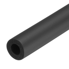 sourcing map Pipe Insulation Foam Tube Lagging Insulation Pipe 10mm(3/8") ID 20mm OD 0.46m(18") Heat Preservation for Handle Grip Support,Black