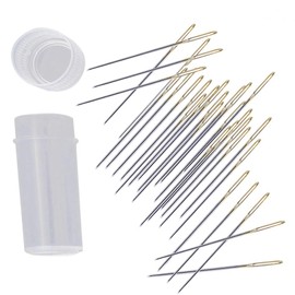 Bouclel 30pcs Cross Stitch Needles Hand-Stitched Embroidery, Embroidery Hand Needles Sewing Needles for Cross Stitching - Size 24