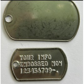 Stansel Surplus Custom Embossed Pet ID Tag for Dogs and Cats Mini Military Dog Tag Shape