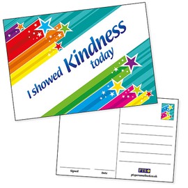 40 I Showed Kindness Today Motivational Childrens Pupils Reward Motivational Postcards A6 Primary Teaching Services