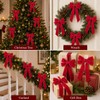 Red Velvet Christmas Tree Bows, 24 Pack, 5.1 x 10.2