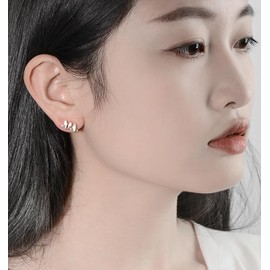Cute Birds Stud Earrings for Ladies Women Girls Three Birds on Branch Hypoallergenic Elegant Small Fashion Dainty Animal 925 Sterling Silver Post Tiny Jewelry Gifts Birthday Daughter Sister