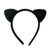 Fashion Culture Women's 3D Cat Ears Velour Headband, Black