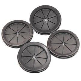 EASYEAH Rubber Grommets for Wiring, 2-3/8 Inch Drill Hole, 2-1/16 Inch ID, Firewall Grommets Automotive Cable Cords Hoses Protection, Double-Sided Rubber Plugs for Round Holes, 4 Pcs, 52x60 mm