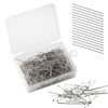 MXTIMWAN Pack of 500 35 mm Sewing Pins, Stainless Steel Straight Pins, Head Pins, Fine, Straight Satin Needles, Sewing Pins, Stainless Steel Tailor Needles, for Decoration, Sewing Projects, Crochet,