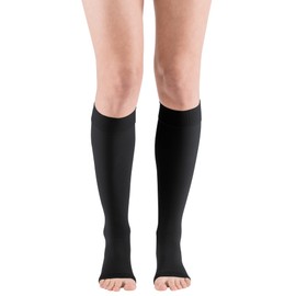 medi Duomed Basic Knee Socks without Lace Unisex Compression Stockings CCL2 for Men and Women Black Size IV, black