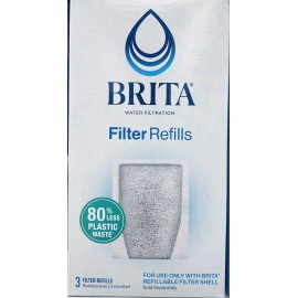 For Brita BRITA Refillable Water Filtration System Filter Refills 3 Count - NEW