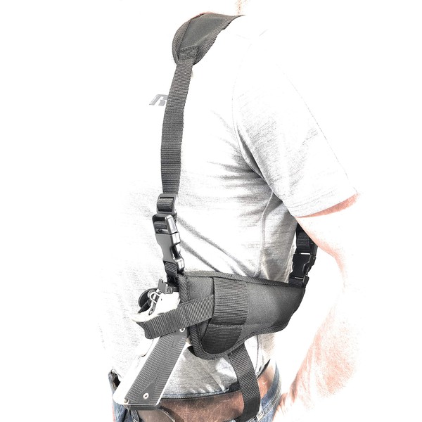 This Horizontal Double Shoulder Holster Fits All Auto's with 4" to 5" Barrels Beretta,Bersa,Browning,CZ,Colt,Glock,H&K,Hi-Point,Kimber,Ruger,Sig Sauer,Smith & Wesson,Springfield,Star,Taurus,Walther