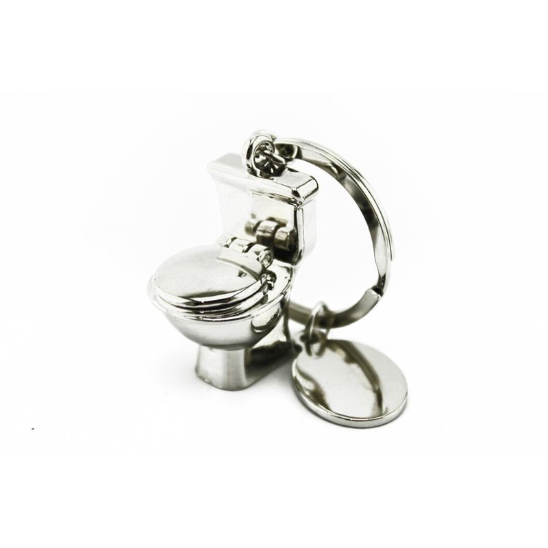 [naissant] Gold & Silver Toilet Bowl Pair Key Chain Luck