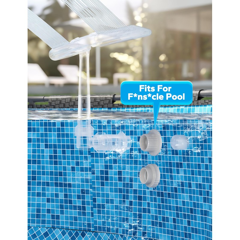 Pool Fountain Adapter Set for SummerWave & for Funsicle Pools,
