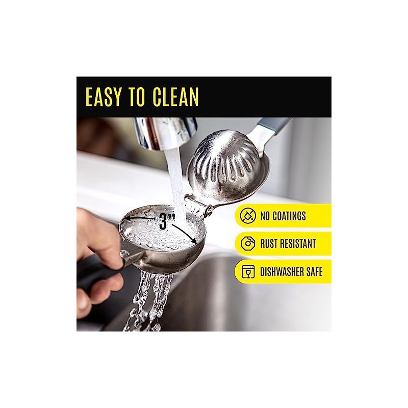 Stainless Steel Lemon Squeezer Press - No Seeds, Pro-Grade, Effortlessly