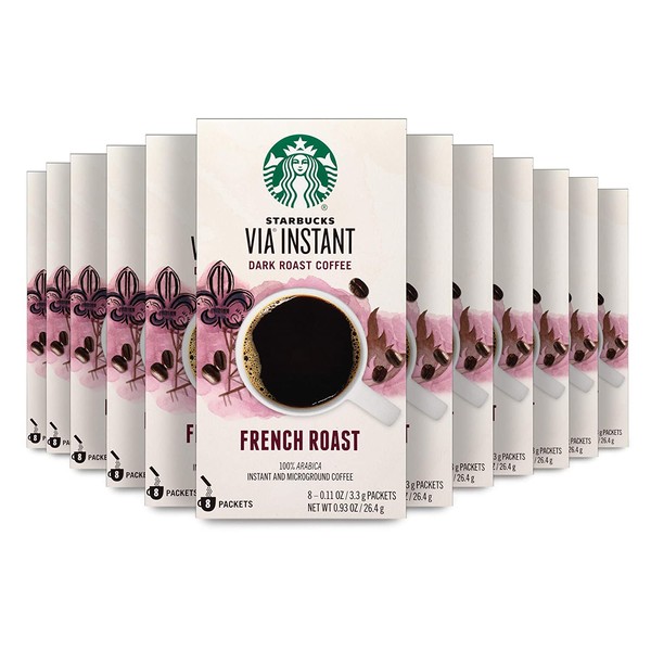 Starbucks VIA Instant Coffee, French Roast, 96 Count