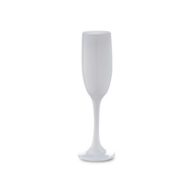Vikko Décor White Champagne Flutes | 6 Ounce Capacity – Perfect for Parties, Weddings, and Everyday – Thick and Durable – Dishwasher Safe – Set of 12 Sparkling Wine Glasses
