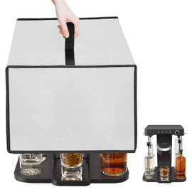 NUENSS-ROR Cocktail Maker Cover for BLACK+DECKER Cocktail Maker Machine and Drink Maker for Bartesian capsules (BEHB101) Heavy Duty Thickened Cover Waterproof Dustproof Drink Maker Cover (Silver Grey)