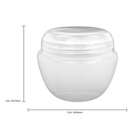 Beauticom Frosted Container Jars with Inner Liner and Lid for Scrubs, Oils, Salves, Creams, Lotions, Makeup Cosmetics, Nail Accessories, Beauty Aids - BPA Free (50G (24 Pieces), White)