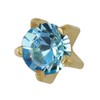 Safety Piercer, Gold, 0.1 inch (3 mm), Aquamarine 5M103YL