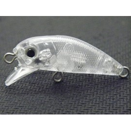 wLure 10 Blank Unpainted Lure Body Sinking Minnow Crankbait 1 3/4 inch Fishing Lures with Free Eyes UPC617P10