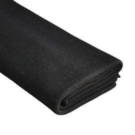 TinaKim Ribbing Fabric for Cuffs, Waistbands Neckline Trim Material,for Sweatshirts Costume Sewing (Black 68, 43x8in)