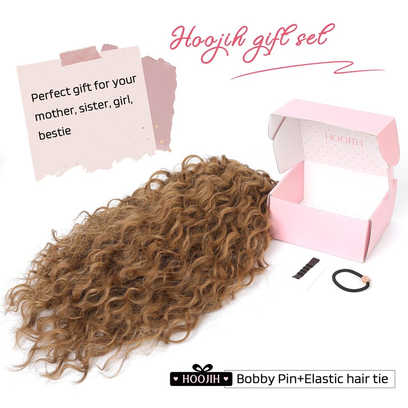 HOOJIH Ponytail Extension, Curly Wavy Drawstring Ponytail Hair Extensions Extra