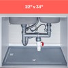 3 in 1 SET: Under Sink Mat with Cutout for