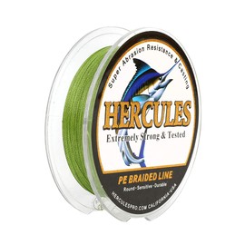 Hercules Super Strong 500M 547 Yards Braided Fishing Line 8 LB Test for Saltwater Freshwater PE Braid Fish Lines 4 Strands - Army Green, 8LB (3.6KG), 0.10MM