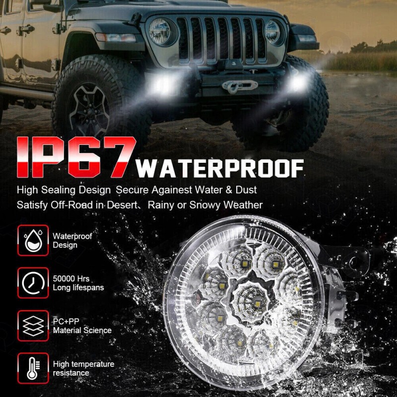AQJ FOR 2012-2015 HONDA PILOT CLEAR LENS DRIVING FOG LIGHTS