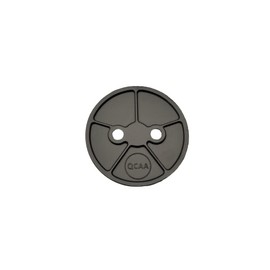 QCAA Heavy Duty Solid Metal Closet Rod Socket Set, 1-3/8'', Matte Black, 2 Pair, Made in Taiwan