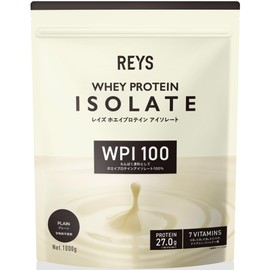 REYS レイズ WPI ホエイ プロテイン アイソレート 山澤 礼明 監修 1kg 国内製造 ビタミン7種配合 (プレーン)