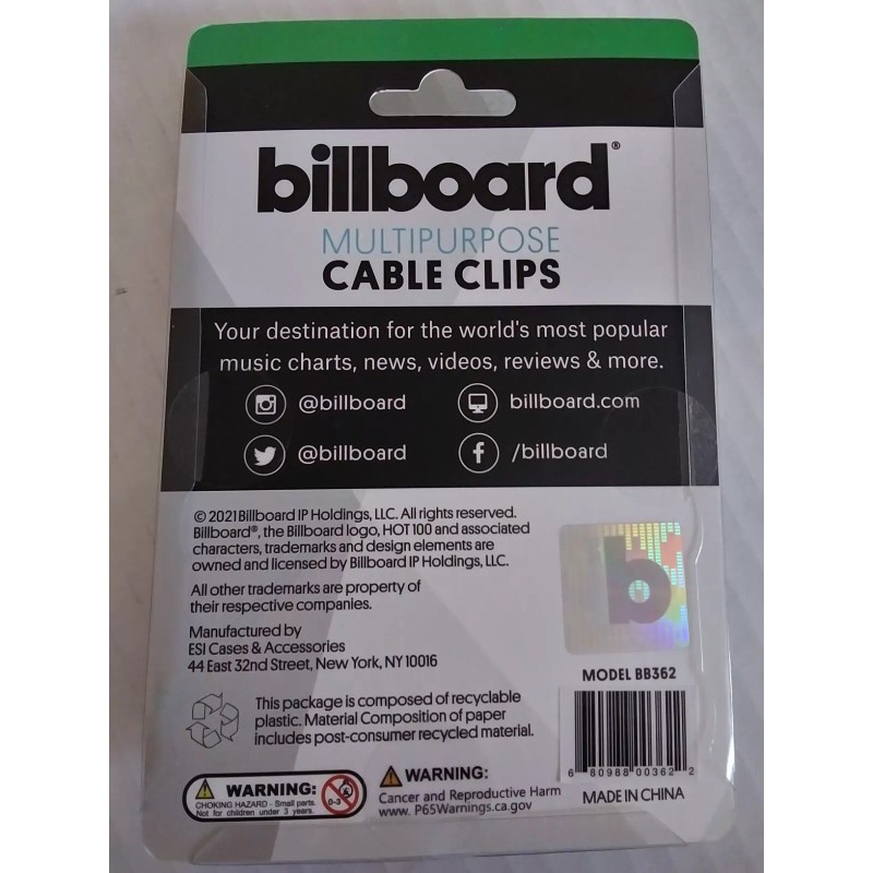 Billboard Multipurpose Cable Clips - Pack of Six (BRAND NEW)