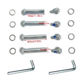 LOTOWELZON 2pcs Luggage Suitcase Replacement Wheels, 40 * 18mm Rubber Inline Roller Skate Wheels with 8mm(0.31") ABEC-7 608ZZ Bearings Repair Kits(OD40*18mm/1.57 * 0.7in)