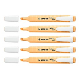 STABILO Swing Cool Pastel Highlighters - Sorbet Apricot, Pack of 5