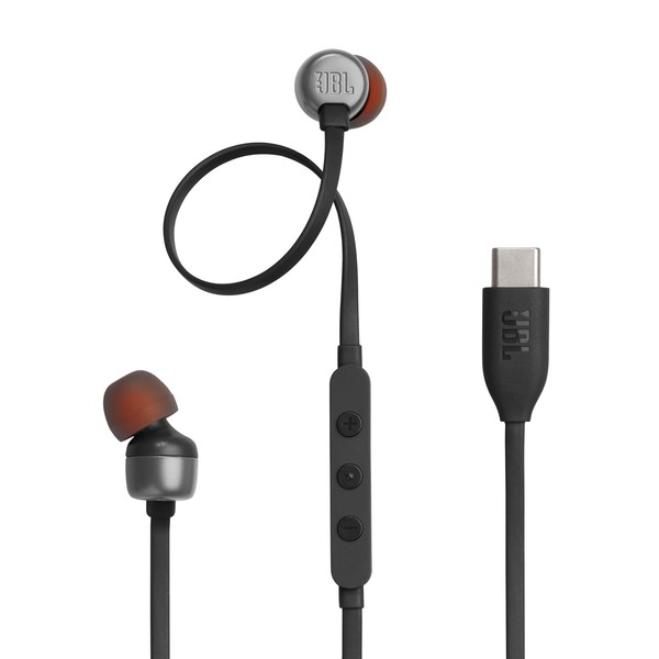 JBL Tune 310C - Wired Hi-Res in-Ear Headphones, Tangle-Free Flat