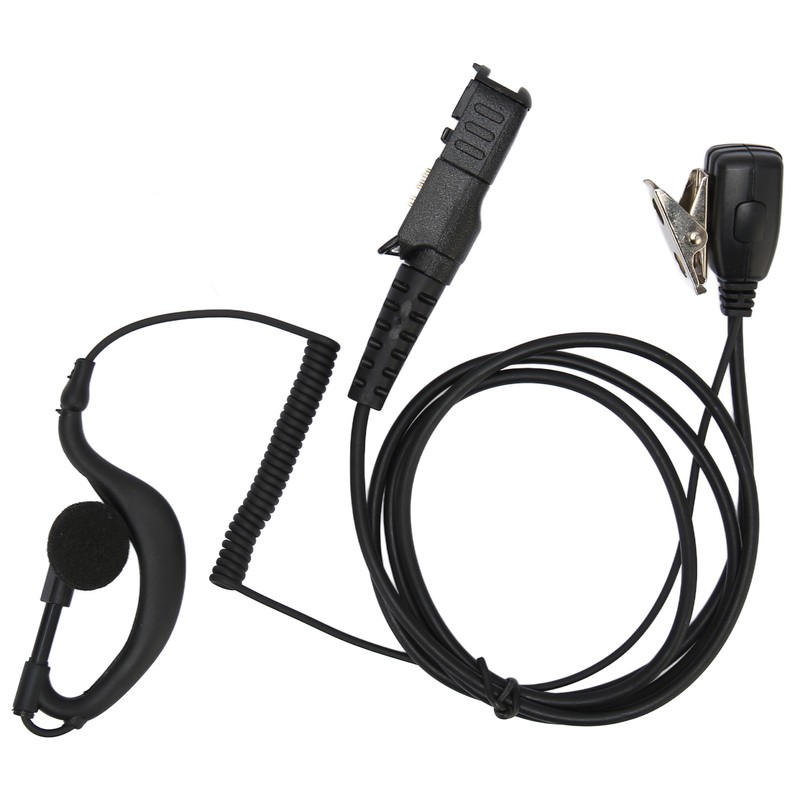G Shape Earpiece PU Cable Walkie Talkie Earpiece with Mic