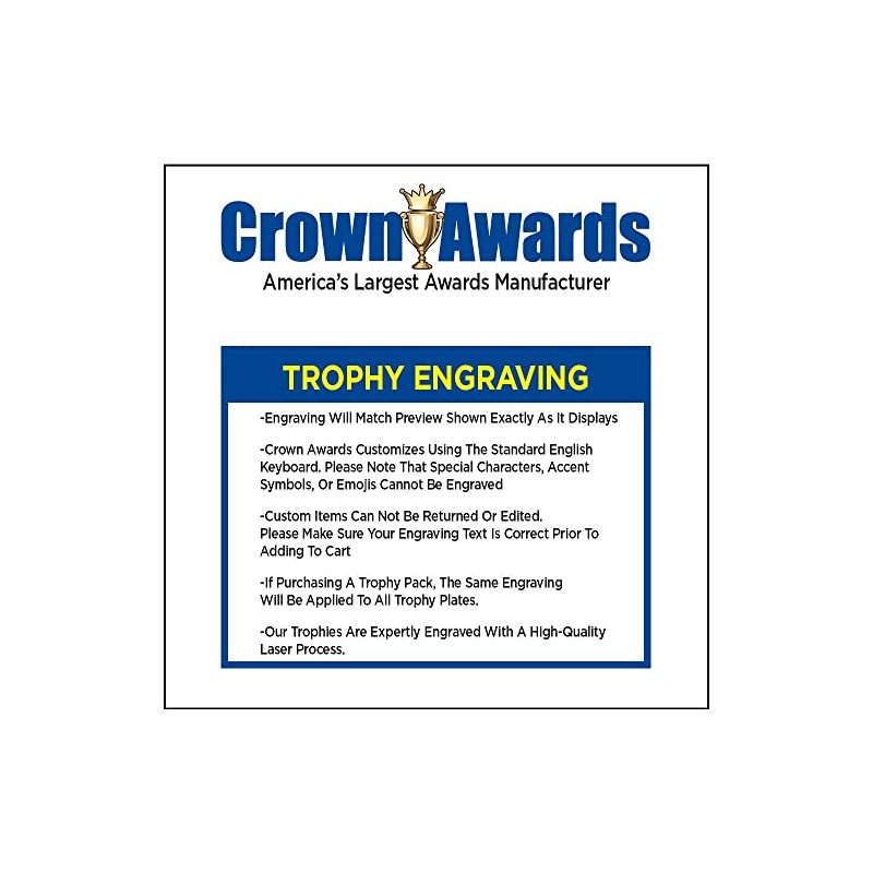 Crown Awards 6" Gold MVP Trophies, Custom Star Rocket MVP