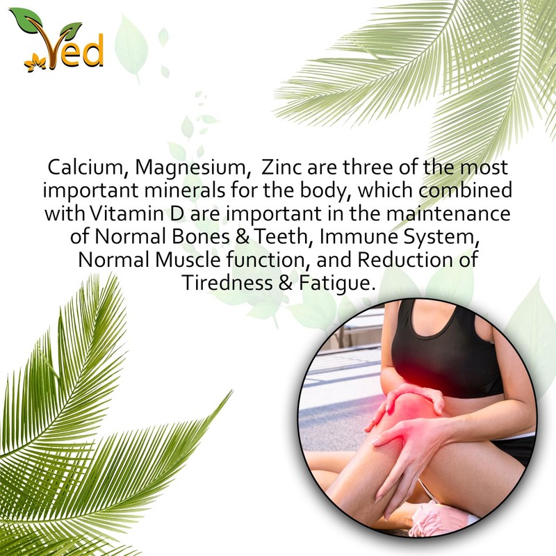Ved Calcium, Magnesium, Vitamin D3 and Zinc Vegan Liquid Supplement,