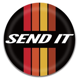 TOOLEPIC Push Start Button Cover for Honda CRV Civic Accord Spirior Odyssey Fit XR-V Cool Car Interior Accessory with Send IT Retro Design Engine Start Stop Ignition Switch Kit Custom Fit Red