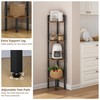 Tajsoon Tall Corner Book Shelf 4 Tier 53" Industrial Corner