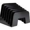 Desktop File Organizer, 6 Compartments Office Inclined Desk Step Sorter,