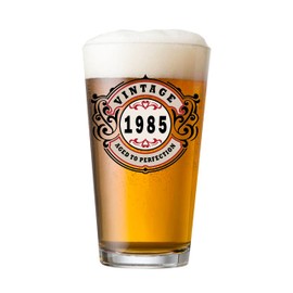 SIRIOKS 40th Birthday Gift for Him Vintage 1985 Birthday Gift for Men, style 16oz beer glass, old man 40 birthday decorations