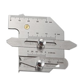 Welding Inspection Ruler, 0-40mm Stainless Steel Welding Gauge Inspection Test Ruler, Professional Measuring Tool for Industrial
