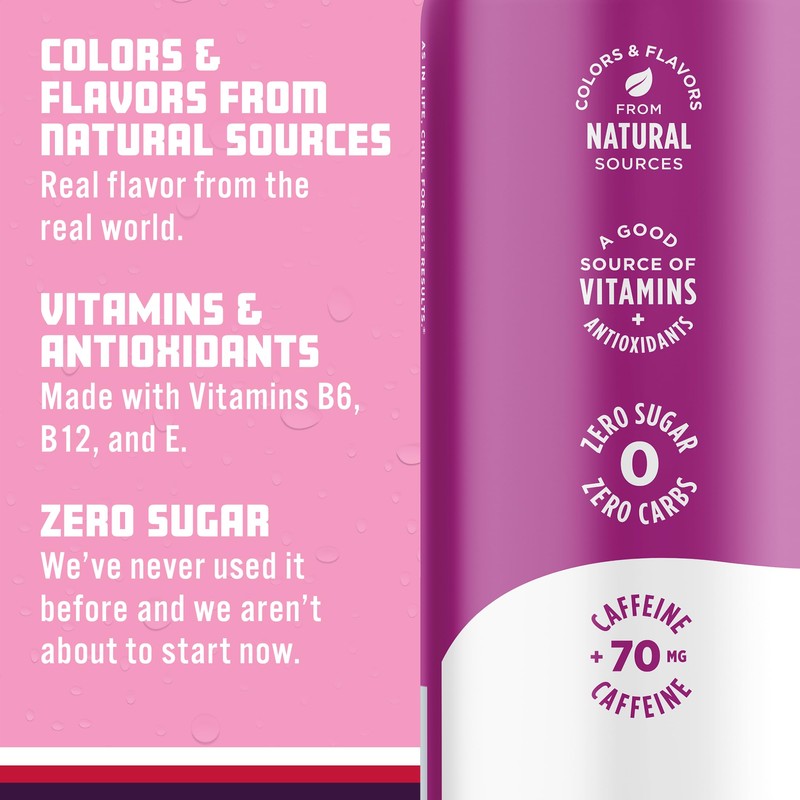 Sparkling Ice Caffeine Black Raspberry Sparkling Water with Caffeine, Zero