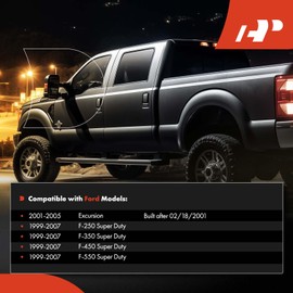 A-Premium Towing Mirrors - Compatible with Ford F-250 Super Duty 1999-2007, F-350 Super Duty 1999-2007, F-450 Super Duty, F-550 Super Duty, Excursion - Manual Folding Telescoping Black - Pair Set