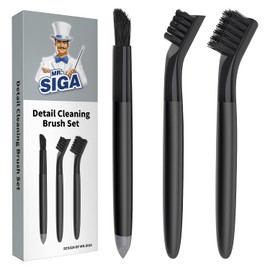 MR.SIGA Juego de cepillos de Limpieza de lechada, Juego de cepillos de Limpieza para Azulejos, fregaderos, drenajes, Cepillo para Polvo de lechada para Bordes, Limpieza de Grietas