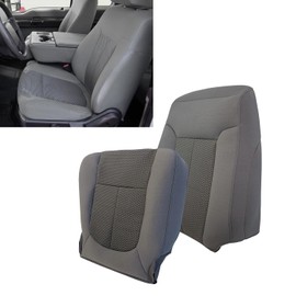 Slakerbe Driver Bottom Cloth Seat Cover, Bottom & Top Back Replacement Seat Cover Compatible with Ford F250 F350 F450 F550 XLT 2011 2012 2013 2014 2015 2016