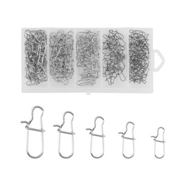 Filltown Pack of 175 Carabiner Snaps for Spin Fishing, High-Quality Swivels, Duo Lock Snaps, Quick Change Fishing Snap Clasps, Fishing Accessories for Bait Swivels and Line Connectors #000#00#0#0#1#2