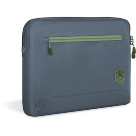 STM Eco Sleeve Fits up to a 14" Laptop – Made of 100% Recycled Fabric, Slim Lightweight and Durable, Protective Padded Laptop Compartment with Front Zipper Pocket - Blue